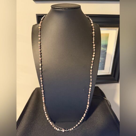 33" SILPADA N1784 Sterling Silver, Hematite, pearl, glass seed bead necklace! - Picture 13 of 13